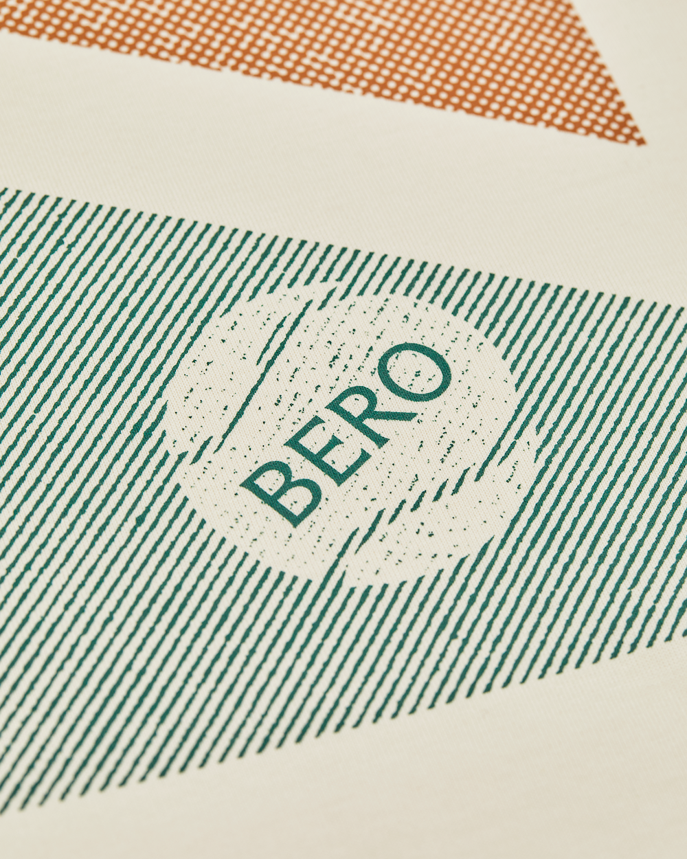 Closeup of tee design on back