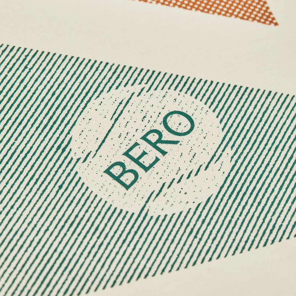 Closeup of tee design on back
