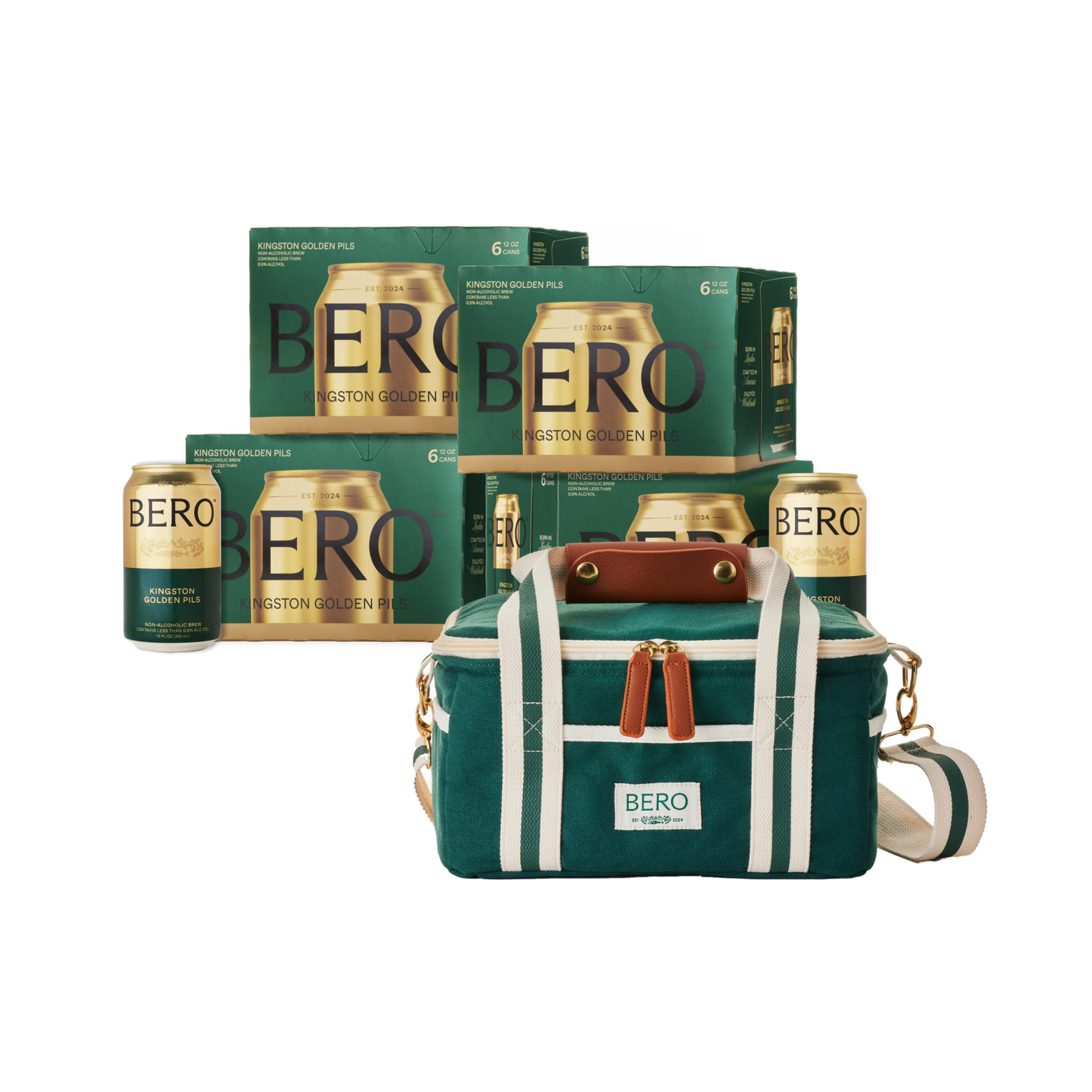 BERO mini cooler and Kingston Golden Pils 24-pack