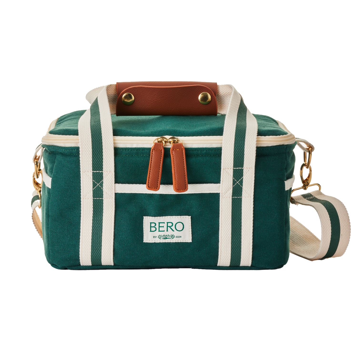 BERO green and canvas mini cooler