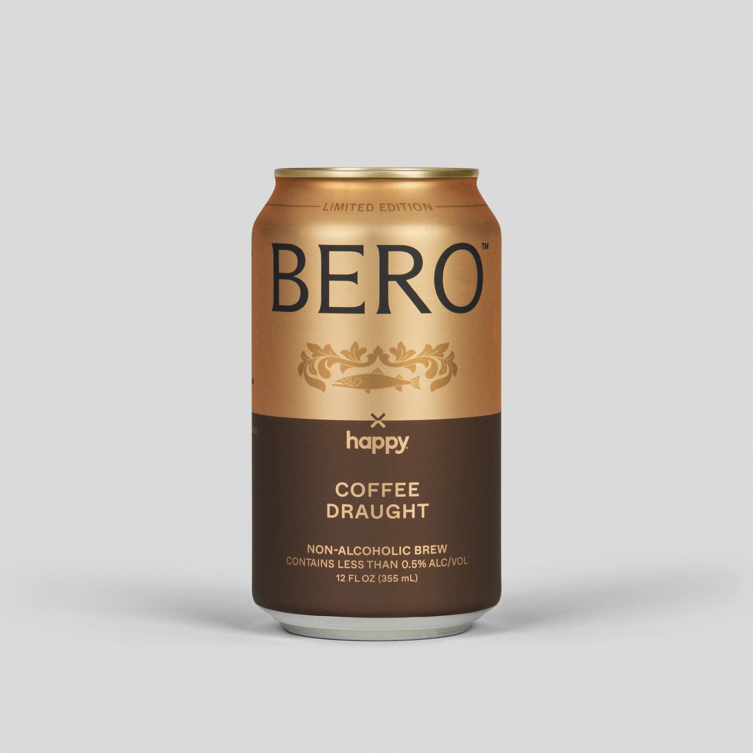 Gold and brown can of BERO Coffee Draught