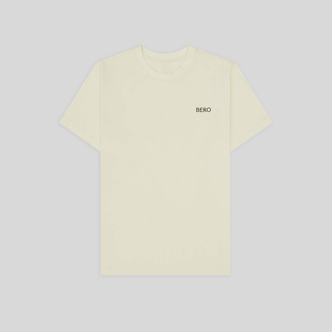 Cream t-shirt with 'BERO' logo on left chest