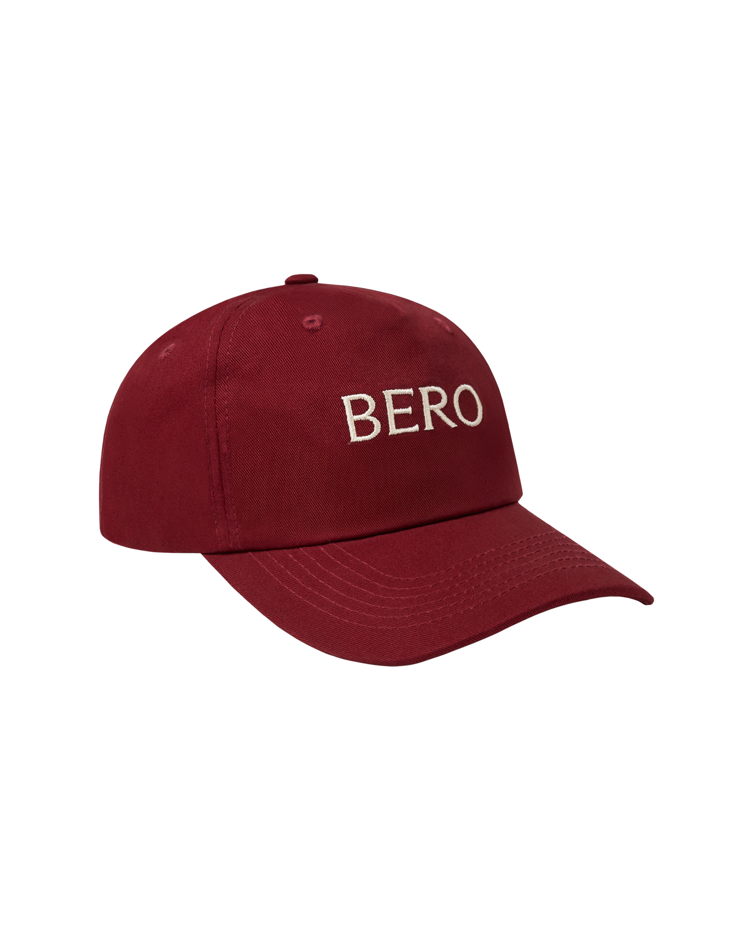 Maroon baseball cap side