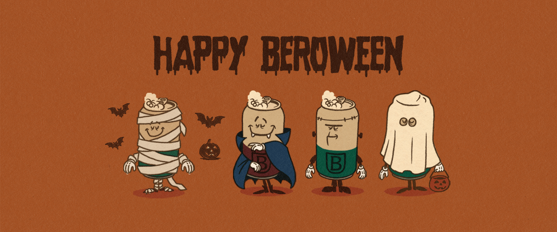 HAPPY BEROWEEN with BERO cans in costume