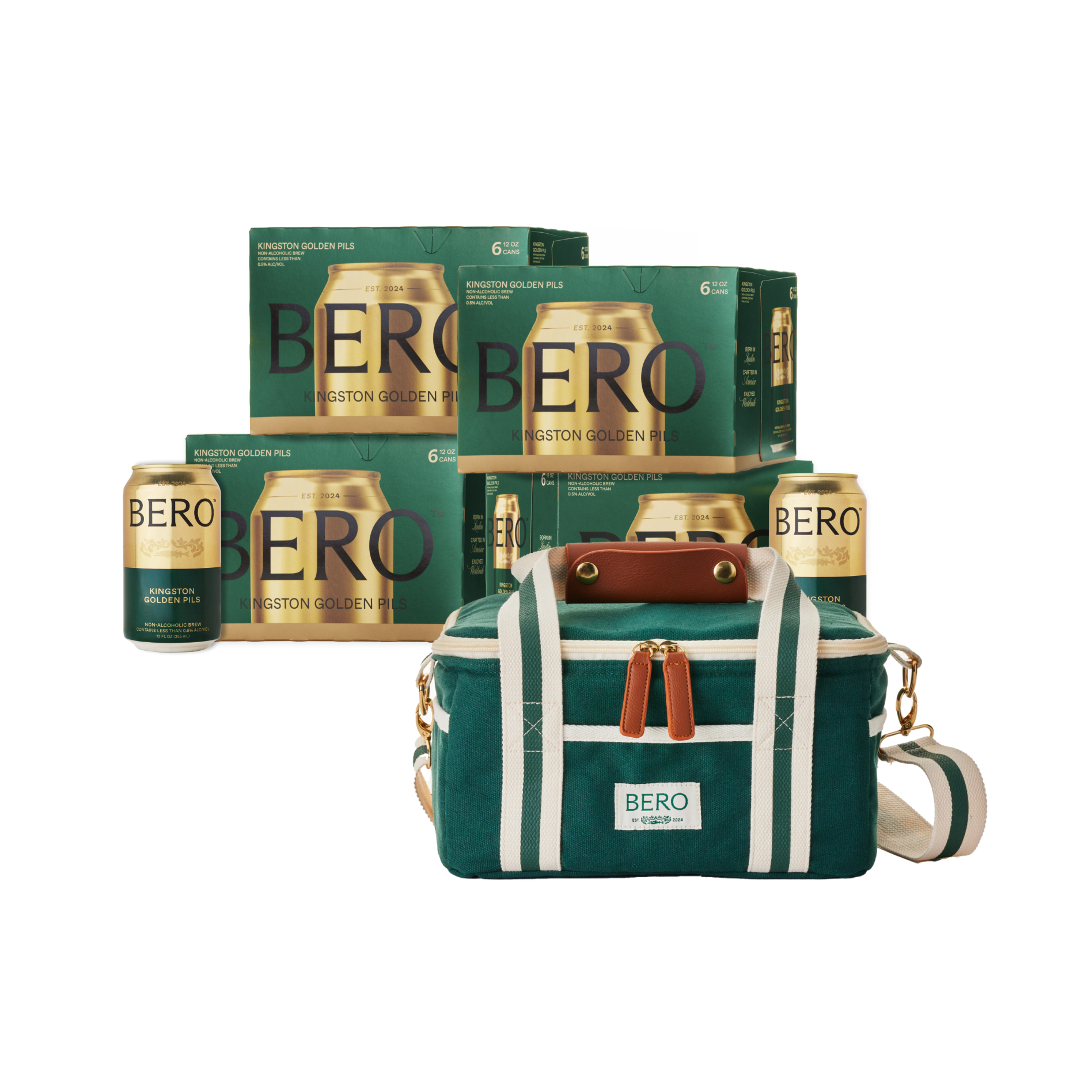 BERO mini cooler and Kingston Golden Pils 24-pack