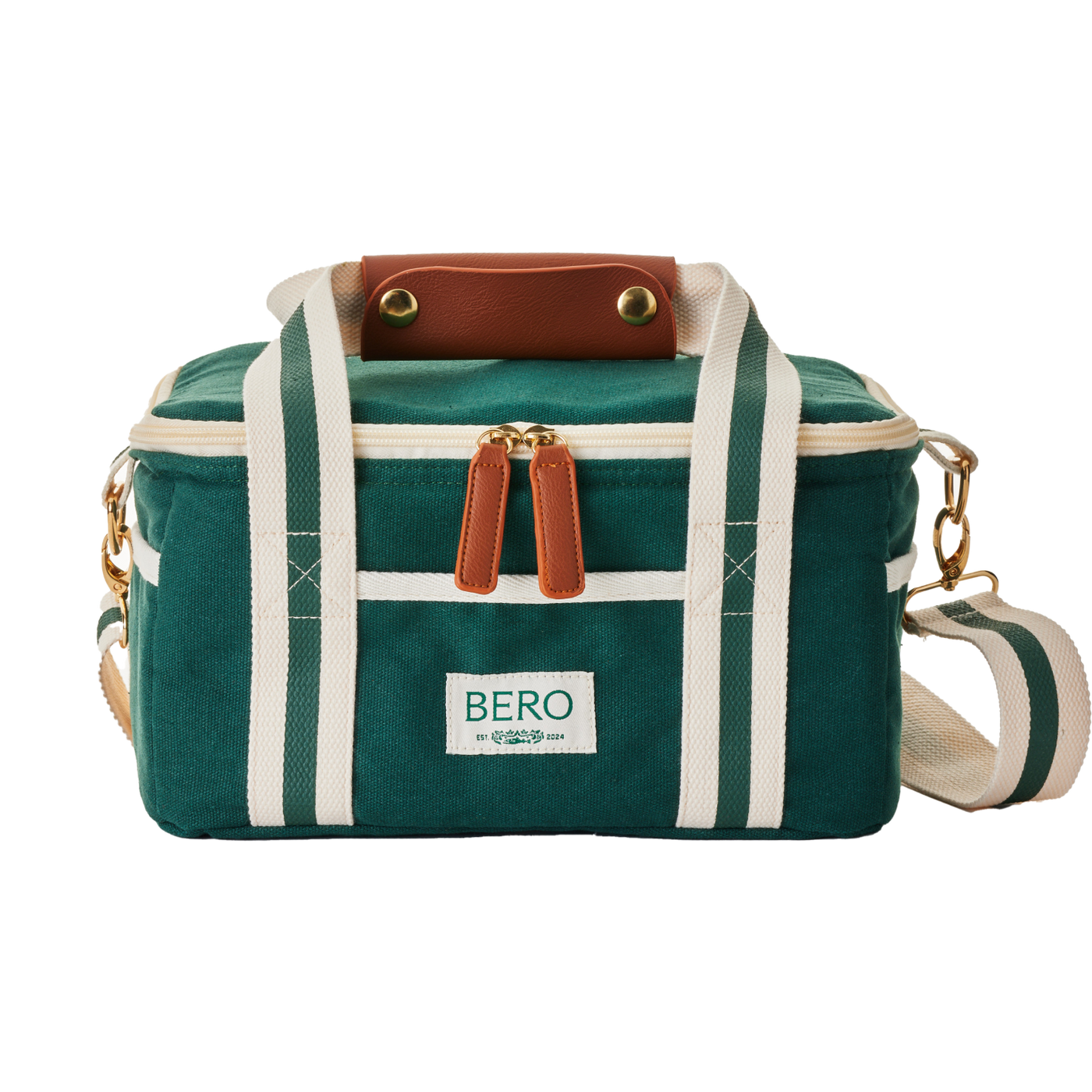 BERO green and canvas mini cooler