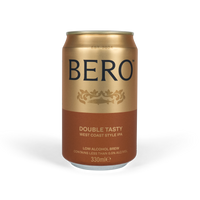 Gold and orange can of BERO Double Tasty West Coast Style IPA