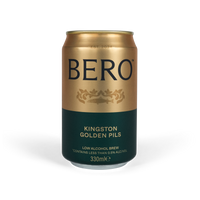 Gold and green can of BERO Kingston Golden Pils 