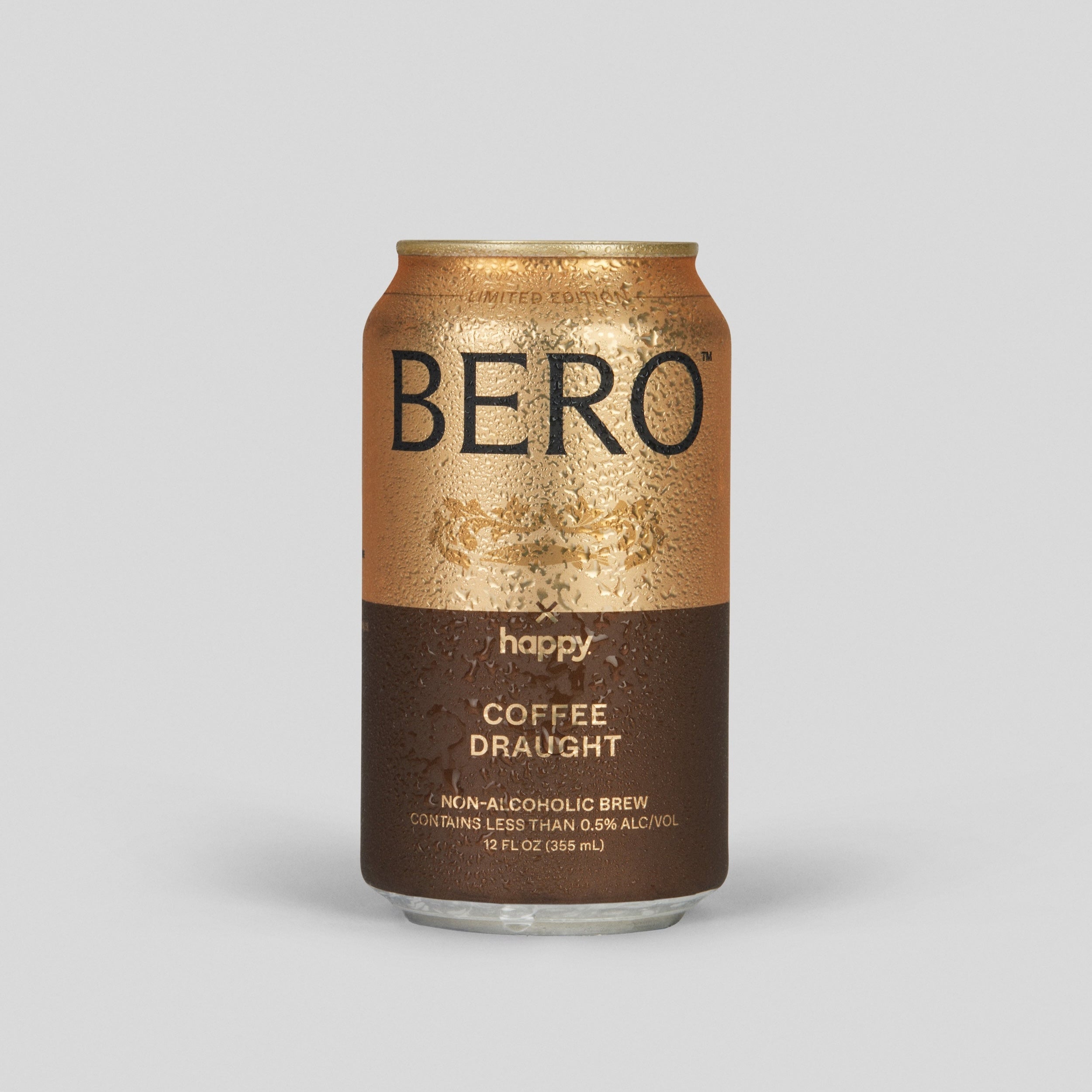 happy Coffee Draught can with condensation