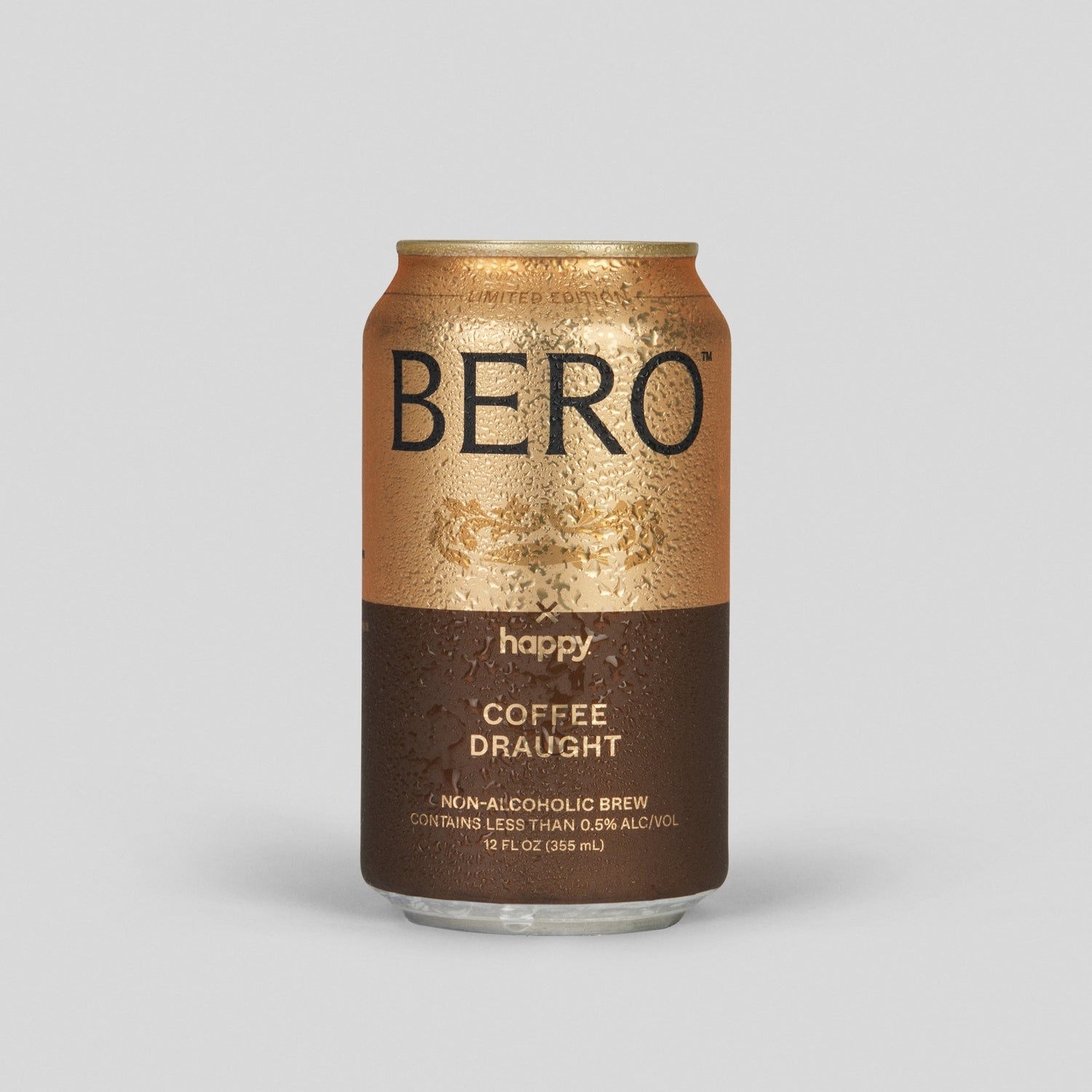happy Coffee Draught can with condensation