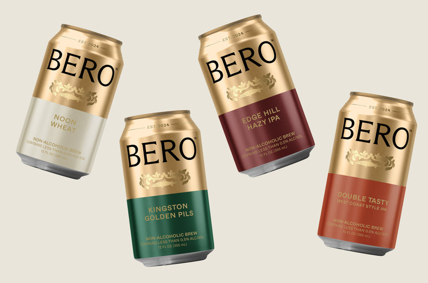 Four BERO beers lined up