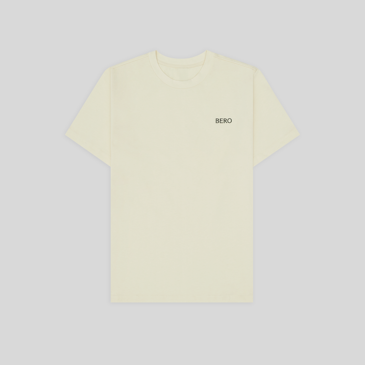 Cream t-shirt with 'BERO' logo on left chest